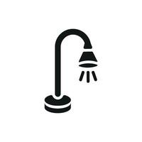 This floor lamp icon focuses on sleek and streamlined visual elements emphasizing modernity vector