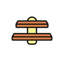 Contemporary design concept for a simple storage rack icon graphic vector