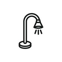 The floor lamp icon features streamlined aesthetics blending basic and modern graphic elements vector