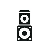 Modern and clean concept graphic featuring sound system music icon design vector