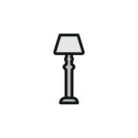 A floor lamp icon reveals clean and functional design aesthetics inspired by contemporary minimalism vector