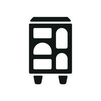 Simple graphic concept illustrating a modern storage rack icon design vector