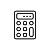 The calculator stationery icon combines innovation and simplicity in a modern design perspective vector