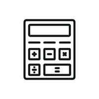 The calculator stationery icon highlights efficiency and modernity through its basic design principles vector