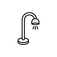 Highlighting clean design principles the floor lamp icon demonstrates modern minimalism at its best vector