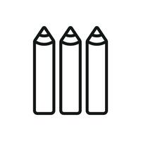 The colored pencil stationery icon merges simplicity with boldness creating a versatile design representation vector