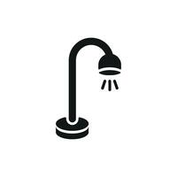 The design of the floor lamp icon merges minimalist style with contemporary graphic concepts vector