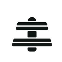 Modern graphic concept showcasing a simple storage rack icon design vector