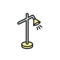 The floor lamp icon reflects a modern approach to graphic design rooted in minimalism and clean visuals vector
