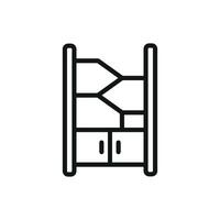 Conceptual graphic highlighting a modern simple storage rack icon design vector