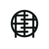 Sleek modern storage rack icon design in a conceptual graphic vector