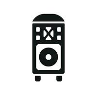 Conceptual graphic highlighting a modern simple sound system music icon design vector