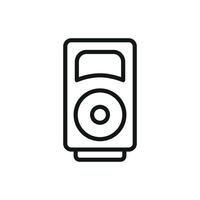 Modern graphic concept showcasing a simple sound system music icon design vector