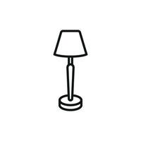 A basic and modern graphic representation the floor lamp icon highlights clean and functional design vector