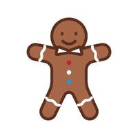 A gingerbread graphic combines geometric precision soft tones and minimalistic patterns to create a fresh and elegant representation of the holiday treat vector