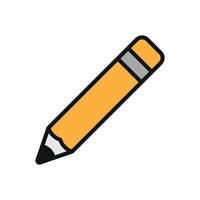 This pencil icon reflects a clean and functional approach to design blending simplicity with modern aesthetics in a basic graphic style vector