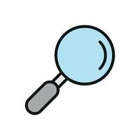 A modern magnifying glass stationery icon integrates clean design principles into a basic yet effective visual representation vector
