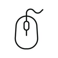A modern and simple mouse stationery icon integrates clean lines and basic design principles to offer a clear and versatile graphic concept vector