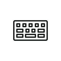 The design of the keyboard stationery icon reflects a sleek and minimalist style emphasizing practicality and modernity vector