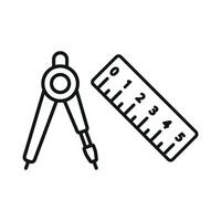 Ruler icon set represents minimalism and modern style vector