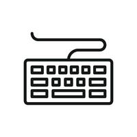 A simple and modern keyboard stationery icon integrates clarity and usability into a visually appealing graphic concept vector