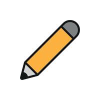 The pencil icon highlights a straightforward design that combines minimalism and modern elements into a seamless and appealing graphic concept vector