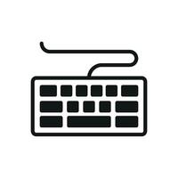This keyboard stationery icon highlights functionality and elegance through a basic and modern graphic representation vector