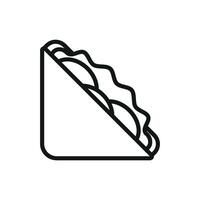 The sandwich represented in a simple and modern graphic design features clean illustrations that resonate with contemporary trends and visual appeal vector