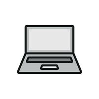 The laptop stationery icon represents a clean and basic design combining simplicity with modern elements for a versatile graphic concept vector