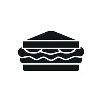 A clean and modern sandwich graphic emphasizes functionality by presenting its iconic shape and layers through minimalist art and contemporary techniques vector