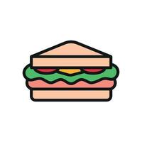 A modern sandwich icon avoids unnecessary embellishments to focus on sharp lines neutral colors and a balanced composition for a sophisticated appearance vector