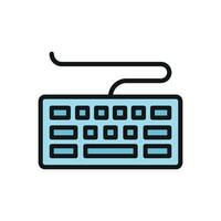 A keyboard stationery icon features clean lines and a minimalist approach combining basic design with a contemporary aesthetic vector
