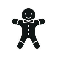 Gingerbread portrayed in a simple and modern design strips away excessive details focusing on its iconic outline and festive essence for a timeless visual vector