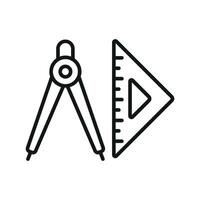A ruler icon set represents minimalism and modern style blending simplicity with functionality in a basic and timeless graphic approach vector