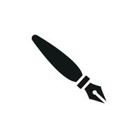 A fountain pen stationery icon reflects simplicity and functionality through a clean and contemporary graphic concept vector