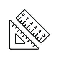 The set ruler icon features a clean and straightforward design focusing on simplicity and modern aesthetics within a basic graphic concept vector