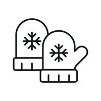 Santa gloves designed in a simple and modern style strip away unnecessary details to highlight their festive essence using clean visuals and muted tones vector