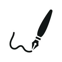 A fountain pen stationery icon highlights a simple yet modern design approach offering a versatile and functional representation vector
