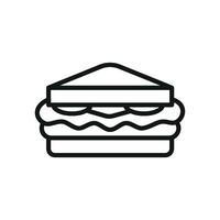 A sandwich icon designed with modern simplicity combines clean lines subtle textures and balanced proportions creating a visually appealing and easily recognizable graphic vector
