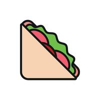The concept of a simple sandwich design transforms traditional visuals into modern aesthetics with geometric shapes and a sleek artistic approach vector