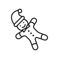 A gingerbread cookie graphic in a sleek design captures the holiday spirit with smooth finishes muted palettes and minimalistic decorations vector
