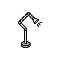A floor lamp icon showcases a straightforward design combining simplicity with modern aesthetic appeal vector