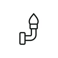 Wall light icon shown in a simple modern concept graphic vector