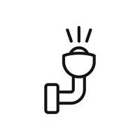 Modern graphic concept showcasing a simple wall light icon design vector