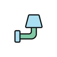 Concept graphic highlighting a simple and modern wall light icon design vector