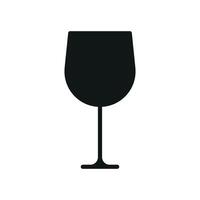 Wine glass icon shown in a simple modern concept graphic vector