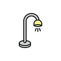 The floor lamp icon illustrates a basic yet striking design concept with a focus on modern aesthetics vector