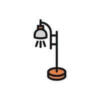Designed with elegance and clarity the floor lamp icon features a clean and modern graphic representation vector
