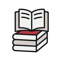 The books icon integrates functionality with contemporary and minimalistic design vector
