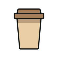 Modern graphic concept featuring a simple coffee paper cup icon design vector